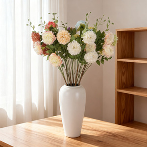 Arreglo de Flores de Peonía Artificiales en Jarrón para Decoración de Sala de Estar - Product Image 1