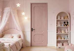 Elegante <span class=keywords><strong>Porta</strong></span> in Legno Rosa per Interni Moderni con Finitura di Alta Qualità e Design Elegante - Product Image 4