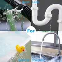 Kit détecteur d'eau avec alarme et concentrateur (1 unité), alerte fuite et goutte à goutte, compatible connexion Wi-Fi (ne prend pas en charge le Wi-Fi 5G)