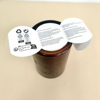 Étiquettes d'avertissement adhésives en vinyle personnalisées, imperméables, pour aliments pour animaux, bougies parfumées, cosmétiques et parfums