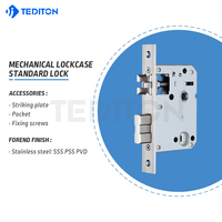 Serrure de porte à mortaise électronique à aimant en acier inoxydable 304 haute sécurité, corps de serrure 5050