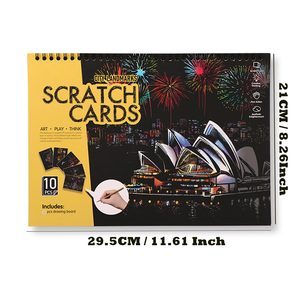 Conjunto de Papel para Desenho Mágico, Papel para Raspar, Arte e Artesanato para Meninos e Meninas, Arte de Raspar para Crianças - Product Image 5