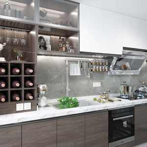 Luxury Solid Wood Framed Frameless Modern Modular <b>Kitchen</b> Cabinet Storage Set Multi-Functional Design Easy Installation for Home - Product Image 3