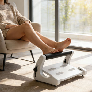 Repose-pieds ergonomique réglable avec surface massante, réglage de la hauteur sur 6 niveaux, ABS, pour le bureau, la maison et l'espace de travail - Product Image 4
