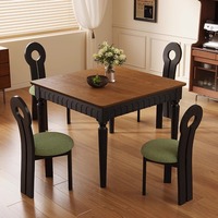 Table à manger carrée en bois massif de style rétro français, dossier de haute qualité, design moderne, écologique, durable, meubles de maison, salon