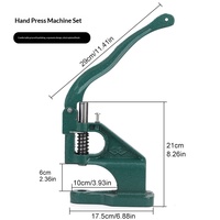 Machine à presser manuelle pour œillets métalliques ronds, outil de pose de boutons, outil de ponçage pour œillets de chaussures et vêtements