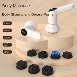 Wiederaufladbarer Kabelloser 6-Gang-Massagegerät mit <span class=keywords><strong>7</strong></span> Massageköpfen, 15-Minuten-Timer, Fettverbrenner, Ganzkörper-Rotlicht-Massagegerät, 1200mAh Akku, Gebürstet - Product Image 2