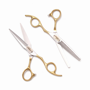 Chuyên Nghiệp Tóc Kéo Vàng Xử Lý Mỏng Texturizing Kéo Răng Khác Nhau 440C Nhật Bản Thép Làm Tóc Công Cụ Cắt Tóc - Product Image 4