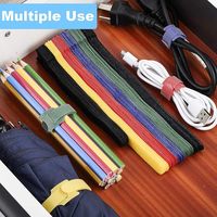 Sangles auto-adhésives multifonctions réutilisables avec logo et taille personnalisées, attaches pour câbles avec boucle et crochet