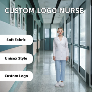Bata de Laboratorio Médica Personalizada para Mujer, Corte Ajustado, Chaqueta de Enfermera, Uniforme de Trabajo de Hospital de Manga Larga, Venta al por Mayor - Product Image 5