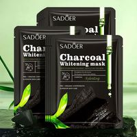 Masque hydratant et éclaircissant au charbon de bambou Sadoer, soin coréen haute pigmentation, best-seller, pour une peau éclatante.