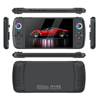 Konsol Game Genggam Retro M27 Layar IPS 7.0 Inci RK3566 Quad Core Joystick Lampu RGB Terpasang 20000 Game Portabel Saku