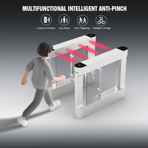 HCW Reconnaissance faciale automatique intelligente 304 Porte de barrière d'oscillation en acier inoxydable Bi-direction ISO9001 Tourniquet certifié CE - Product Image 6