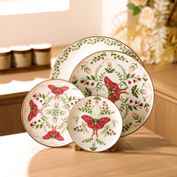 Offre Spéciale mignon lapin de Pâques et papillon assiette en porcelaine céramique à manger ensemble de vaisselle pour décorer votre table