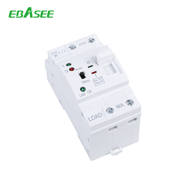 EBASEE  Industries Smaller Size 2P 63A ATS Automatic Transfer Switching Din Rail Change Switch