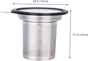 Easy Clean <b>Tea</b> <b>Infuser</b> Stainless Steel Mesh Strainer with Drip Tray Silicone Lid Large Capacity <b>Tea</b> Steeper - Product Image 5