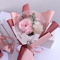 Nieuwigheid Cadeau Bruiloft Valentijn Festival Gigantische Gouden Aanraking Ballonnen Kleine Mini Gypsophila Gedroogde Bloemen Geconserveerde Rozen Boeket