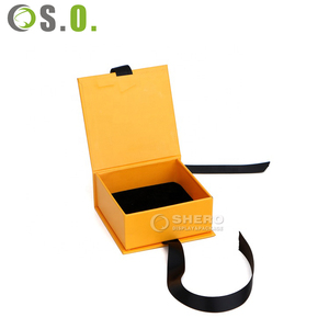 Caja de Papel para Joyería de Alta Gama, Caja de Regalo Plegable con Imán para Anillos y Aretes, con Cinta de Satén, Caja para Guardar Anillos - Product Image 3