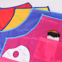 Tablier de Peinture Artistique Imperméable pour Adultes Keep Smiling, Coloré, 3 Poches, Sans Manches, pour la Peinture et la Poterie