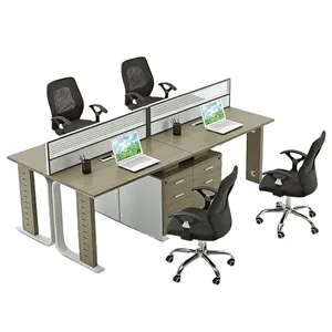 西诺尼斯现代办公家具书桌工作站2 4 6人座办公桌工作站