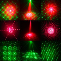Ihomemix Projecteur de Scène Laser USB à Commande Sonore et Télécommande, 60 Motifs, Mini Lumière de Fête DJ Disco Stroboscopique pour Club