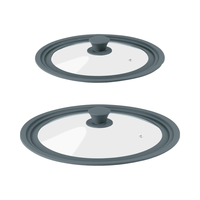 Couvercle de casserole universel en silicone Simake, compatible avec les ustensiles de cuisine de 7 à 12 pouces, couvre-pots en verre trempé, poêles à frire, ustensiles de cuisine en fonte