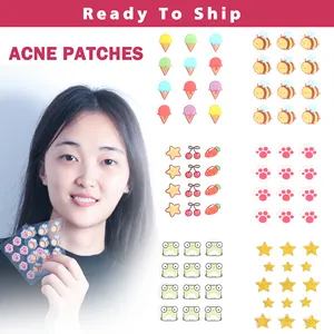 Oem Salicylzuur Schattige Stippen Voor Plekjes Pleisters Voor Koreaanse Hydrocolloïde Acne Star Puistje Patch Pack Van 24