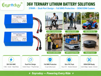 Batterie Li-ion 36V 6Ah 10S à prix direct usine pour chariot de golf électrique, sac de transport et équipement de parcours de golf
