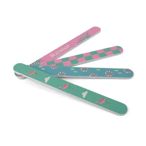 Professional Manicure Tools 4-in-1 Packaging Custom Nail File Printed Pattern Nail File 8080 Nail File Set