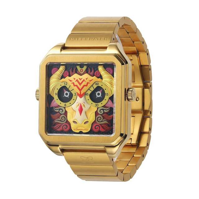 Happiewatch Bull Luxury Quartz Acrylic Watch