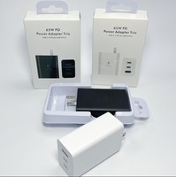 Chargeur mural rapide USB-C PD 65W à 3 ports, compatible prise UK/US/EU, idéal pour les voyages, charge multi-appareils pour Samsung Galaxy S22 S23 S24 S25 S26