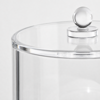 Support de Présentation en Acrylique Personnalisé pour Cloche à Bougie, Dôme Transparent Anti-Poussière pour Pot à Bougie, Décoration d'Intérieur avec Poignée et Logo
