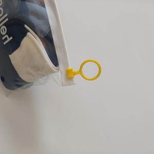 リサイクルロゴ印刷クリアLdpeプラスチックプルラウンドリングスライダージッパーロックソックス包装送料ポリバッグ - Product Image 5