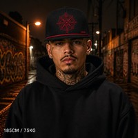 Casquette de baseball personnalisée avec broderie Old English, 5 panneaux, visière incurvée, style Dad Hat, streetwear urbain West Coast, vente en gros, faible MOQ