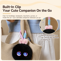 Peluche de lapin IA douce et moelleuse avec yeux LED animés pour enfants, compagnon interactif à chat vocal pour le bien-être