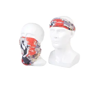 工厂产品定制印花定制图案冷却运动头巾户外面罩头戴