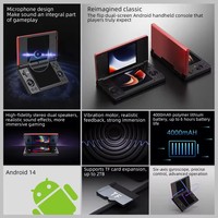 Konsol Game Portabel Anbernic RG DS Terbaik, Emulator Game Retro Open Source, 32GB/128GB, Android 14, Pemutar Video Genggam