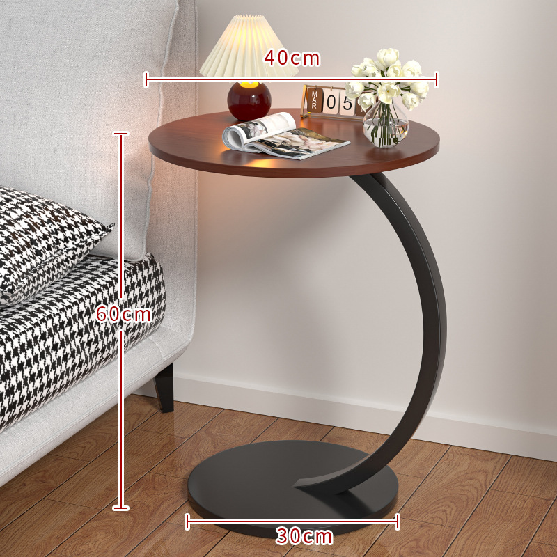Cadre noir [couleur teck] style rond