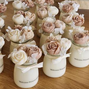 Bougies Parfumées Romantiques de Gros, Mini Bougies Élégantes avec Fleurs <span class=keywords><strong>pour</strong></span> Décoration, Luxe Scented <span class=keywords><strong>pour</strong></span> Cadeaux et Décoration Intérieure - Product Image 5