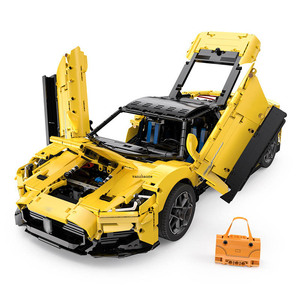 Rastar 93510 1:8 <span class=keywords><strong>Kit</strong></span> de construction de supercar en blocs avec direction fonctionnelle pour adultes, idéal pour l'affichage et comme cadeau - Product Image 4