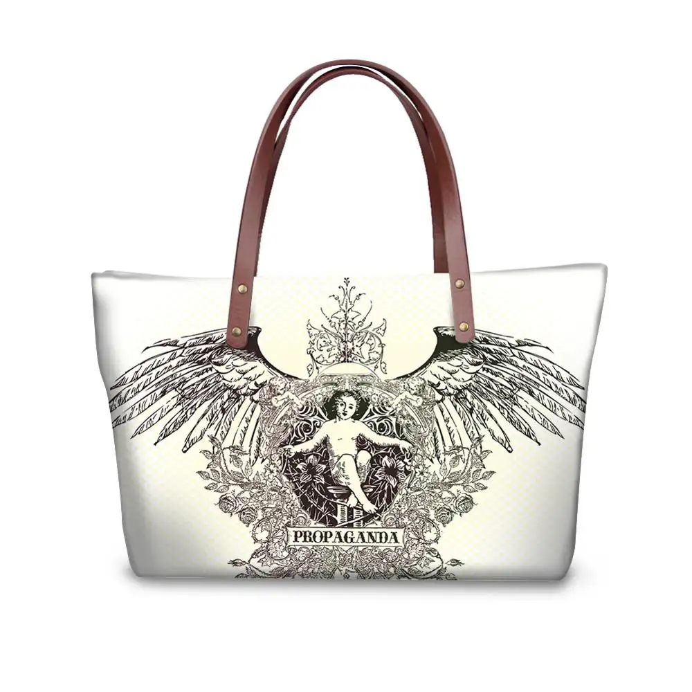 2023 Custom ized Angel Printed Designer Branded Fashion Damen Damen Handtaschen Tote Handtaschen bolsos de mujer Für Frauen Luxu