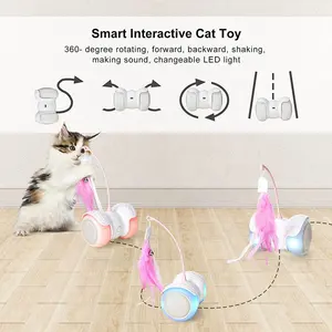 Probe verfügbar Automatischer elektronischer Roboter becher Cat Stick Toys Fernbedienung Interaktives Katzen roboters pielzeug