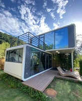 Capsule cabine Apple Bungalow Bar Bureau Pod avec terrasse préfabriquée bon marché modulaire jardin portable assemblé