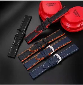<span class=keywords><strong>Bracelet</strong></span> de montre de luxe en <span class=keywords><strong>caoutchouc</strong></span> FKM, style toile de voile, fait main, pour accessoires de montre universels <span class=keywords><strong>Seiko</strong></span> 20 21 22 23 24 mm - Product Image 1