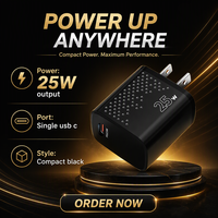 Chargeur mural Type-C PD 3.0 25W, port unique, charge super rapide, adaptateur 5V/3A, respectueux de l'environnement, pour S25 S24