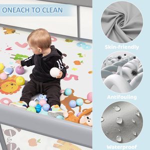 <span class=keywords><strong>Playpen</strong></span> in acciaio per interni ed esterni progettato in modo sicuro con recinzione per bambini in morbida rete traspirante incluso - Product Image 5