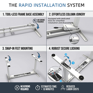 <span class=keywords><strong>Escritorio</strong></span> Eléctrico de Altura Ajustable con Diseño de Instalación Rápida y Motor Dual para Oficina Ejecutiva - Product Image 3