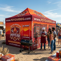 Tente promotionnelle publicitaire avec structure en aluminium, gazebo imperméable pour événements marketing en extérieur avec impression par sublimation pour salon professionnel