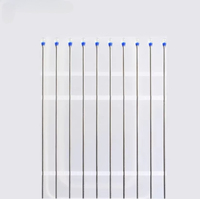 Hisopo de silicona adhesivo con punta afilada azul para sala limpia Clase 100, con mango de gel de acero inoxidable para limpieza