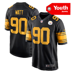 Jóvenes y niños Pittsburgh City #90 Watt #43 Polamalu 4 # Metcalf 8 # Rodgers America Cosido Camisetas de fútbol de alta calidad - Product Image 4